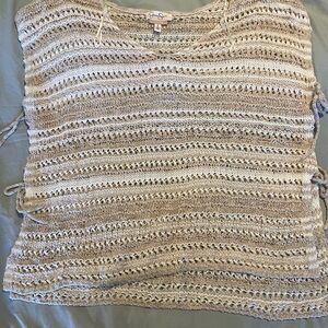 Jessica Simpson Beige and Cream Knit Top
